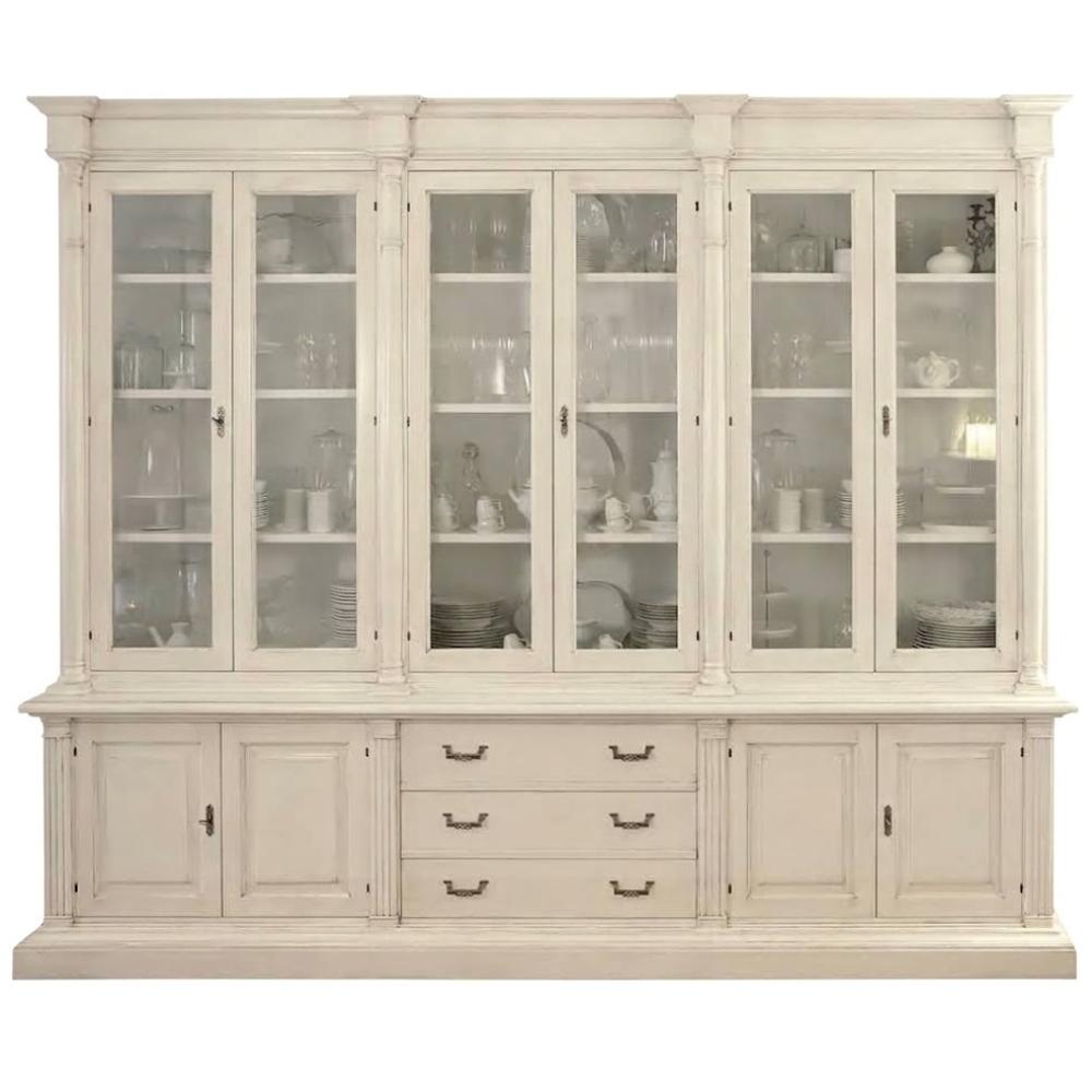 nagymeretu feher klasszikus vitrines talaloszekreny mediterran uveges vintage country provence provnaszi nappali konyha toszkan olasz butor 2.jpg